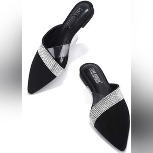 Cape Robbin Black Flats with Silver Accents